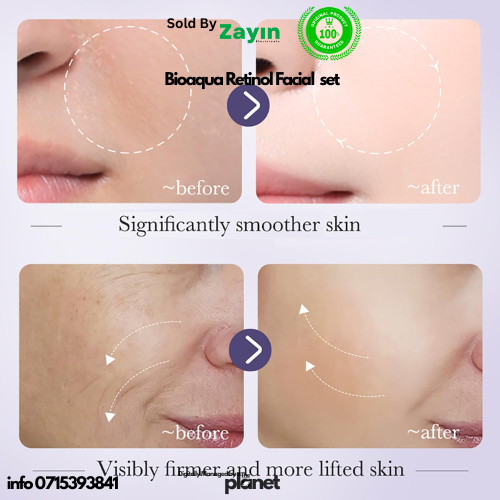 bioaqua retinol facial set, retinol skincare set, anti aging face cream, anti wrinkle retinol serum, bioaqua toner and cleanser, facial set for glowing skin, retinol essence Kenya, collagen facial kit