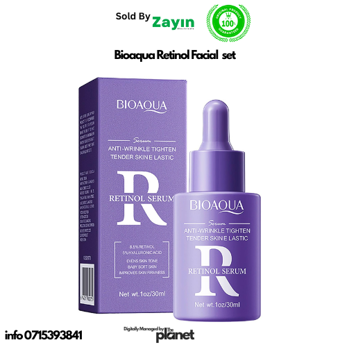 bioaqua retinol facial set, retinol skincare set, anti aging face cream, anti wrinkle retinol serum, bioaqua toner and cleanser, facial set for glowing skin, retinol essence Kenya, collagen facial kit