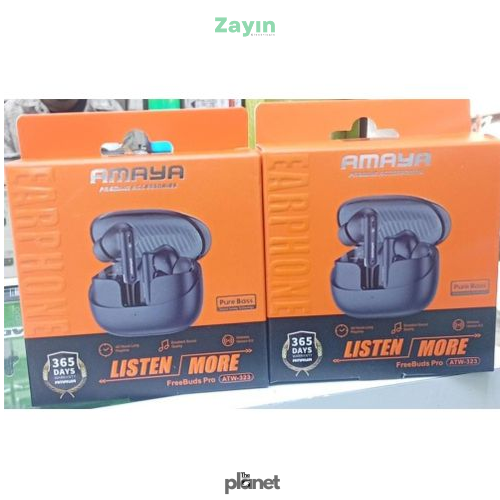 Amaya FreeBuds Pro ATW 323
Amaya ATW323 Wireless Earbuds
Amaya Deep Bass Earbuds

Amaya Bluetooth In-Ear Earphones
Amaya Premium Wireless Earbuds
Amaya Long Battery Earbuds