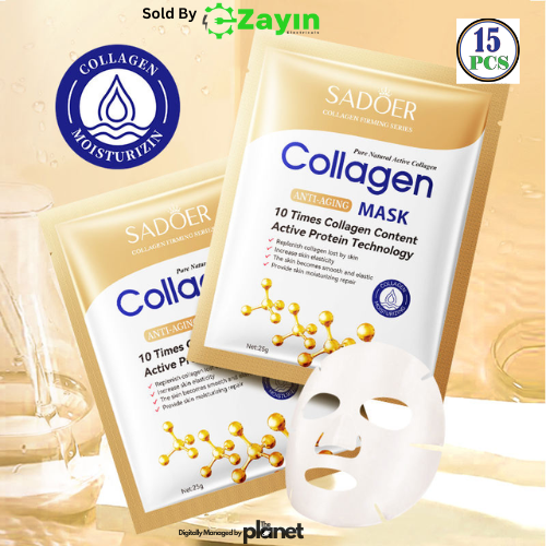 sadoer collagen mask, collagen face mask sheet, anti aging face mask Kenya, moisturizing sheet mask, facial tissue mask, collagen skincare mask, face hydration mask, wrinkle repair mask,