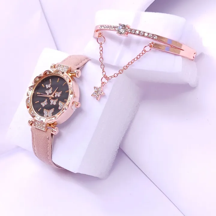 Luxury Women Quartz Watches Bracelet Set For Ladies Lady Watch Wristwatches Female Watches Wrist Watch Fashion Iced Watches Gift