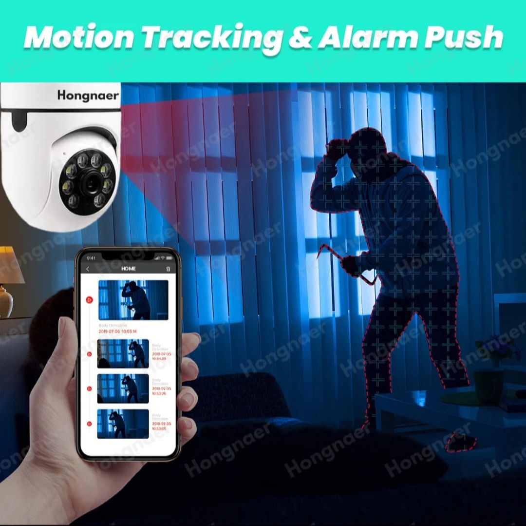 1080p 3MP Bulb Surveillance Camera Home CCTV Hidden Cameras Night Vision Full Color Automatic Human Tracking Zoom Indoor Security Monitor Wifi Camera