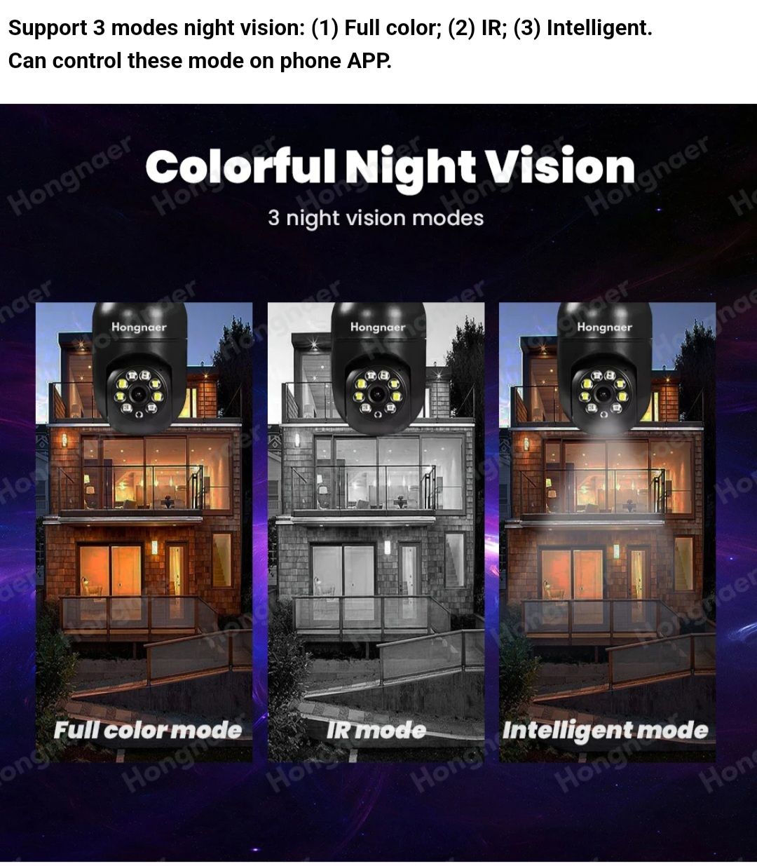 1080p 3MP Bulb Surveillance Camera Home CCTV Hidden Cameras Night Vision Full Color Automatic Human Tracking Zoom Indoor Security Monitor Wifi Camera