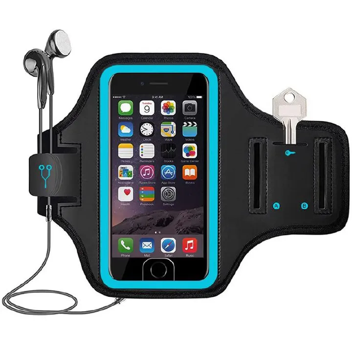 Running Sport Armbands For iPhone 6 7 8/plus Fitness Armband Case Cell Phone Arm Bag Walking Exercise Running Arm with Gym Waist Bag Outdoor Runner Mobile Phone Support Arm Belt Cover