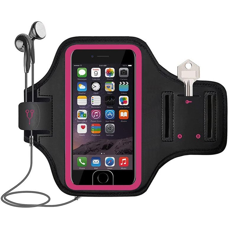Running Sport Armbands For iPhone 6 7 8/plus Fitness Armband Case Cell Phone Arm Bag Walking Exercise Running Arm with Gym Waist Bag Outdoor Runner Mobile Phone Support Arm Belt Cover