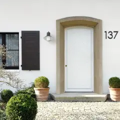 3D Black For Home Mailbox Hotel Address ABS Acrylic Numeral Tag Number Plate Sign 0 To 9 Door Label Floating House Number Letter Apartment Door Numbers Mailbox Address Sign #0-9