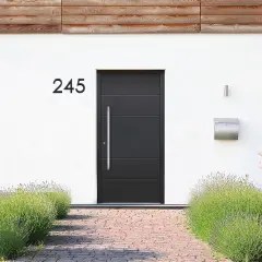 3D Black For Home Mailbox Hotel Address ABS Acrylic Numeral Tag Number Plate Sign 0 To 9 Door Label Floating House Number Letter Apartment Door Numbers Mailbox Address Sign #0-9