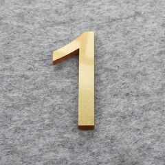 House Number 3D Gold For Home Mailbox Hotel Address ABS Acrylic Numeral Tag Number Apartment Door Numbers Mailbox Address Sign #0-9 Door Label