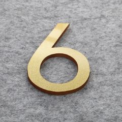 House Number 3D Gold For Home Mailbox Hotel Address ABS Acrylic Numeral Tag Number Apartment Door Numbers Mailbox Address Sign #0-9 Door Label