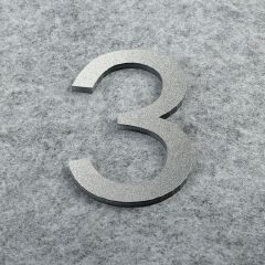 3D Silver For Home Mailbox Hotel Address ABS Acrylic Numeral Tag Number Plate Sign 0 To 9 Door Label Floating House Number Letter Apartment Door Numbers Mailbox Address Sign #0-9