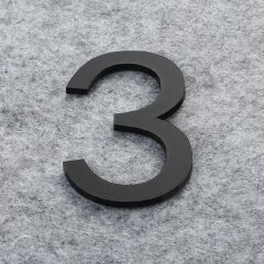 3D Black For Home Mailbox Hotel Address ABS Acrylic Numeral Tag Number Plate Sign 0 To 9 Door Label Floating House Number Letter Apartment Door Numbers Mailbox Address Sign #0-9