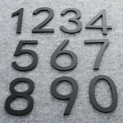 3D Black For Home Mailbox Hotel Address ABS Acrylic Numeral Tag Number Plate Sign 0 To 9 Door Label Floating House Number Letter Apartment Door Numbers Mailbox Address Sign #0-9