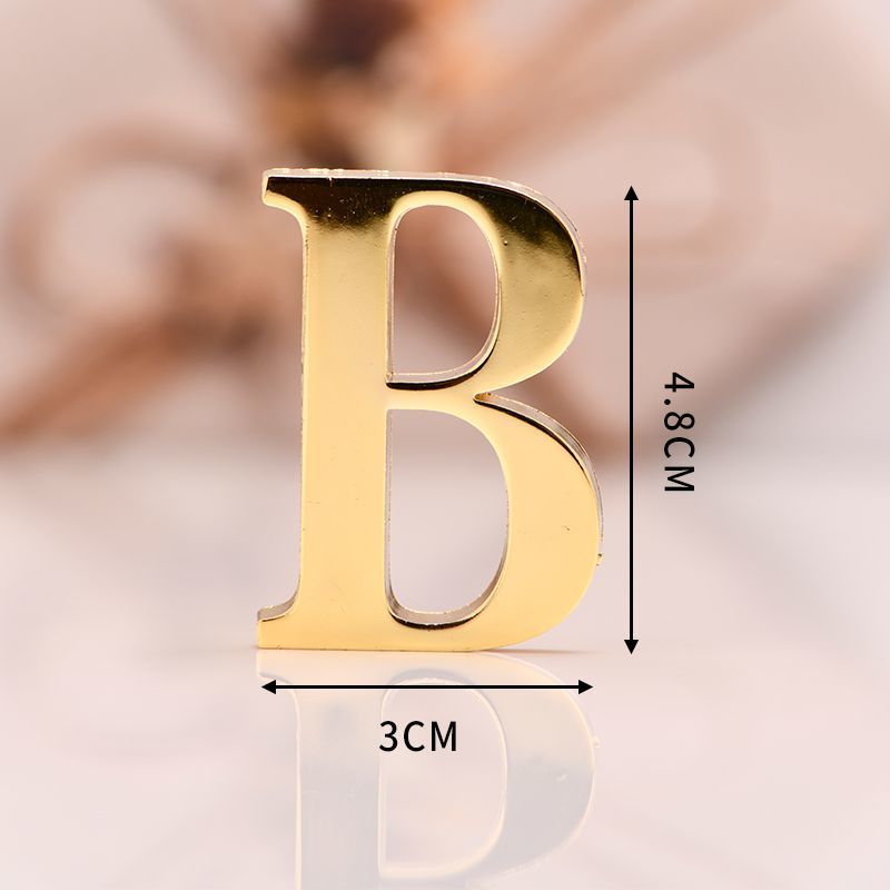 DIY 3D Mirror 26 Letters Wall Stickers Logo Name Alphabet Wedding Love Letters English Wall Home Decor Wall Art Mural Stickers 3D Acrylic Alphabet House Number Wall Sticker English Alphabet Sticker