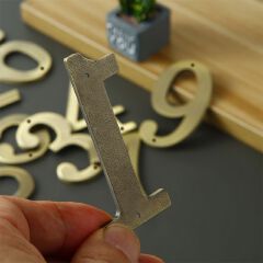 Metal House Numbers 70mm Modern House Number Outdoor 2.76 inch Zinc Alloy Apartment Door Numbers Mailbox Address Sign #0-9 With Screws Zinc Alloy Mailbox Numbers 3D Address Numbers for Outside House
