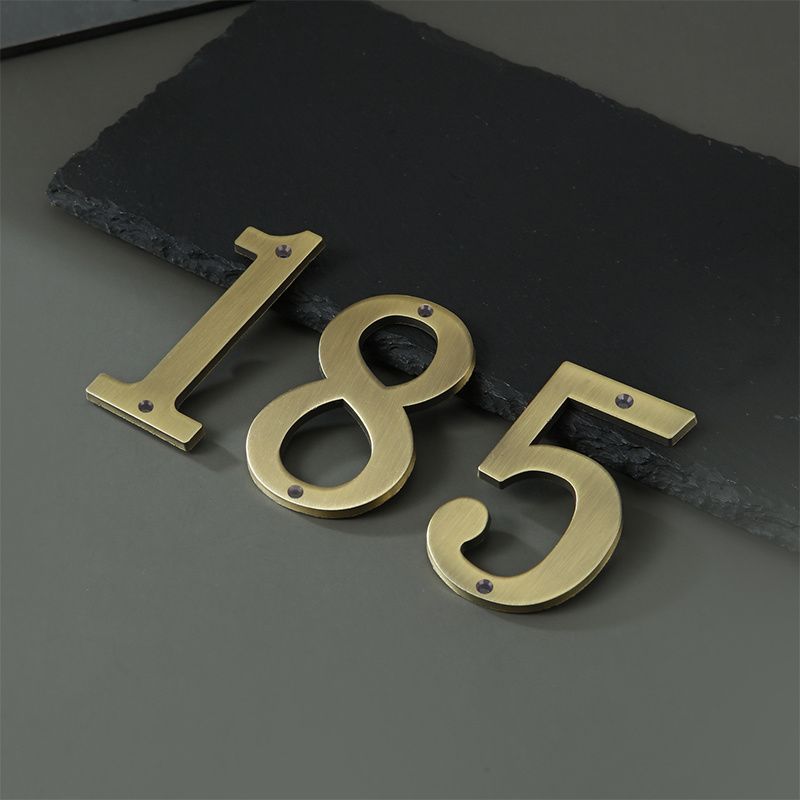 Metal House Numbers 70mm Modern House Number Outdoor 2.76 inch Zinc Alloy Apartment Door Numbers Mailbox Address Sign #0-9 With Screws Zinc Alloy Mailbox Numbers 3D Address Numbers for Outside House