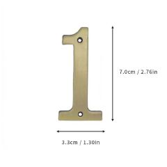 Metal House Numbers 70mm Modern House Number Outdoor 2.76 inch Zinc Alloy Apartment Door Numbers Mailbox Address Sign #0-9 With Screws Zinc Alloy Mailbox Numbers 3D Address Numbers for Outside House