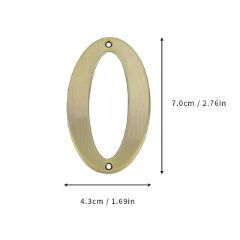 Metal House Numbers 70mm Modern House Number Outdoor 2.76 inch Zinc Alloy Apartment Door Numbers Mailbox Address Sign #0-9 With Screws Zinc Alloy Mailbox Numbers 3D Address Numbers for Outside House