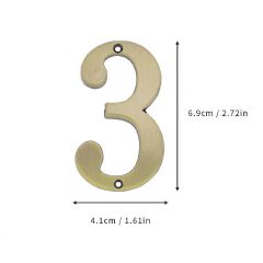 Metal House Numbers 70mm Modern House Number Outdoor 2.76 inch Zinc Alloy Apartment Door Numbers Mailbox Address Sign #0-9 With Screws Zinc Alloy Mailbox Numbers 3D Address Numbers for Outside House