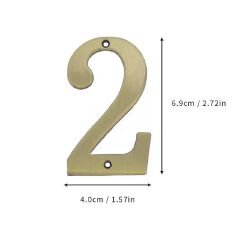 Metal House Numbers 70mm Modern House Number Outdoor 2.76 inch Zinc Alloy Apartment Door Numbers Mailbox Address Sign #0-9 With Screws Zinc Alloy Mailbox Numbers 3D Address Numbers for Outside House