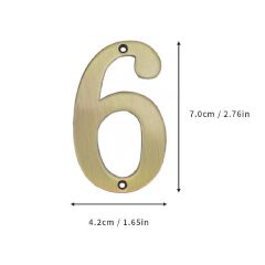 Metal House Numbers 70mm Modern House Number Outdoor 2.76 inch Zinc Alloy Apartment Door Numbers Mailbox Address Sign #0-9 With Screws Zinc Alloy Mailbox Numbers 3D Address Numbers for Outside House