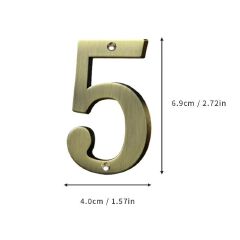 Metal House Numbers 70mm Modern House Number Outdoor 2.76 inch Zinc Alloy Apartment Door Numbers Mailbox Address Sign #0-9 With Screws Zinc Alloy Mailbox Numbers 3D Address Numbers for Outside House