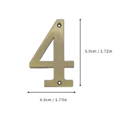 Metal House Numbers 70mm Modern House Number Outdoor 2.76 inch Zinc Alloy Apartment Door Numbers Mailbox Address Sign #0-9 With Screws Zinc Alloy Mailbox Numbers 3D Address Numbers for Outside House