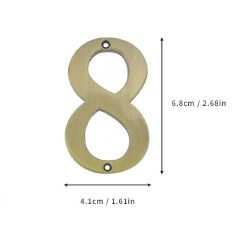 Metal House Numbers 70mm Modern House Number Outdoor 2.76 inch Zinc Alloy Apartment Door Numbers Mailbox Address Sign #0-9 With Screws Zinc Alloy Mailbox Numbers 3D Address Numbers for Outside House