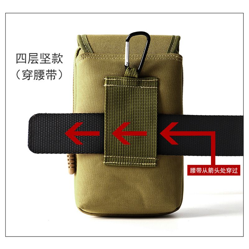 Molle Pouch Multipurpose Waist Bag Tactical Holster Waist Belt Pack Wallet Pouch Purse Phone Case Mobile Phone Case Pouch Waist Bag Nylon Multifunction Casual Men Waist Pack Male Small Bag