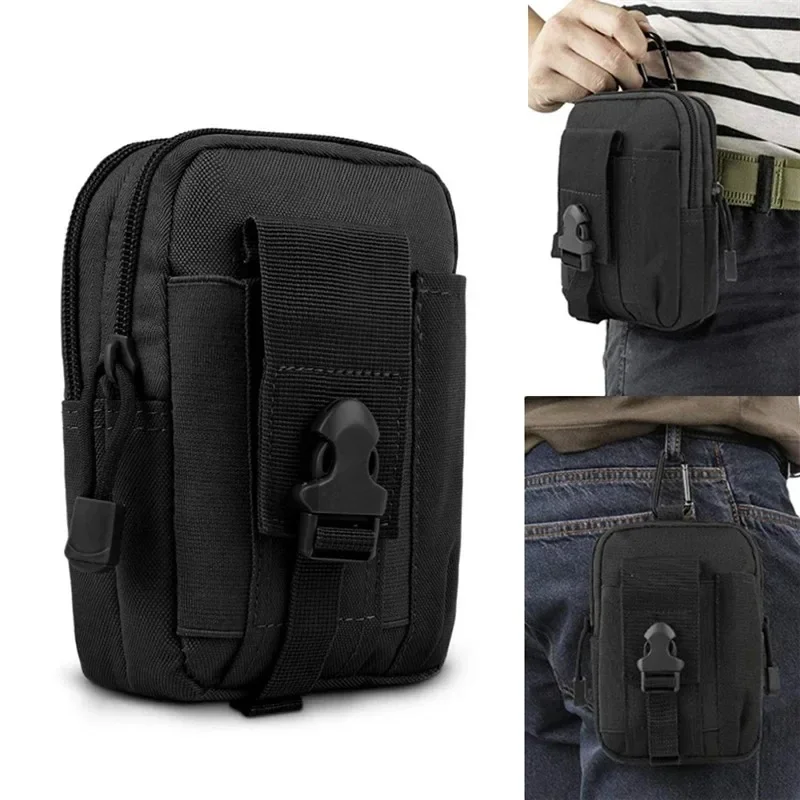 Molle Pouch Multipurpose Waist Bag Tactical Holster Waist Belt Pack Wallet Pouch Purse Phone Case Molle Pouch Belt Waist Pack Men Small Pocket Survival Tool Bag