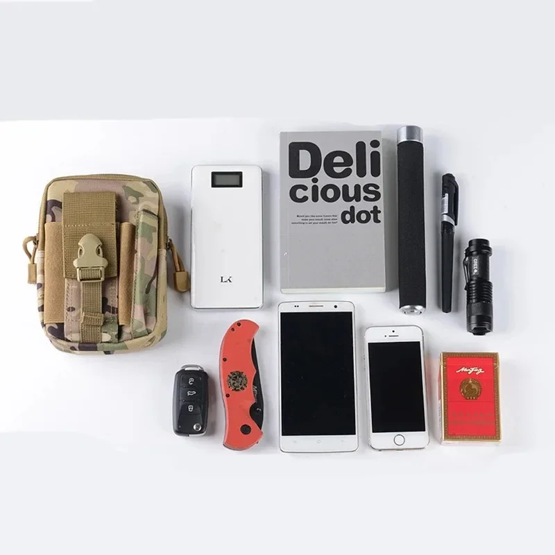 Molle Pouch Multipurpose Waist Bag Tactical Holster Waist Belt Pack Wallet Pouch Purse Phone Case Molle Pouch Belt Waist Pack Men Small Pocket Survival Tool Bag