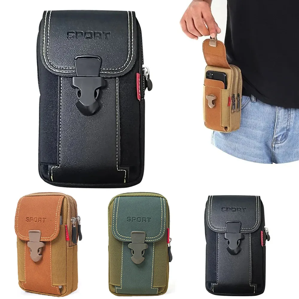Man Belt Pouch Mobile Phone Bag for Men Phone Holster Bag Molle Waist Bag Pack Small Tactical Duty Belt Backpack Card Holder Molle Pouch Belt Waist Pack Men Small Pocket Survival Tool Bag for Running