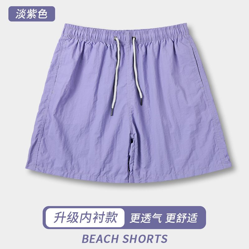 Solid color men's beach pants, casual and trendy swim trunks for the seaside
Water-repellent men's beach pants
There is an intranet