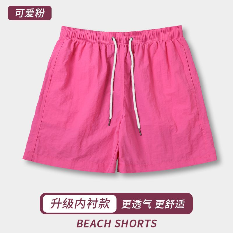 Solid color men's beach pants, casual and trendy swim trunks for the seaside
Water-repellent men's beach pants
There is an intranet