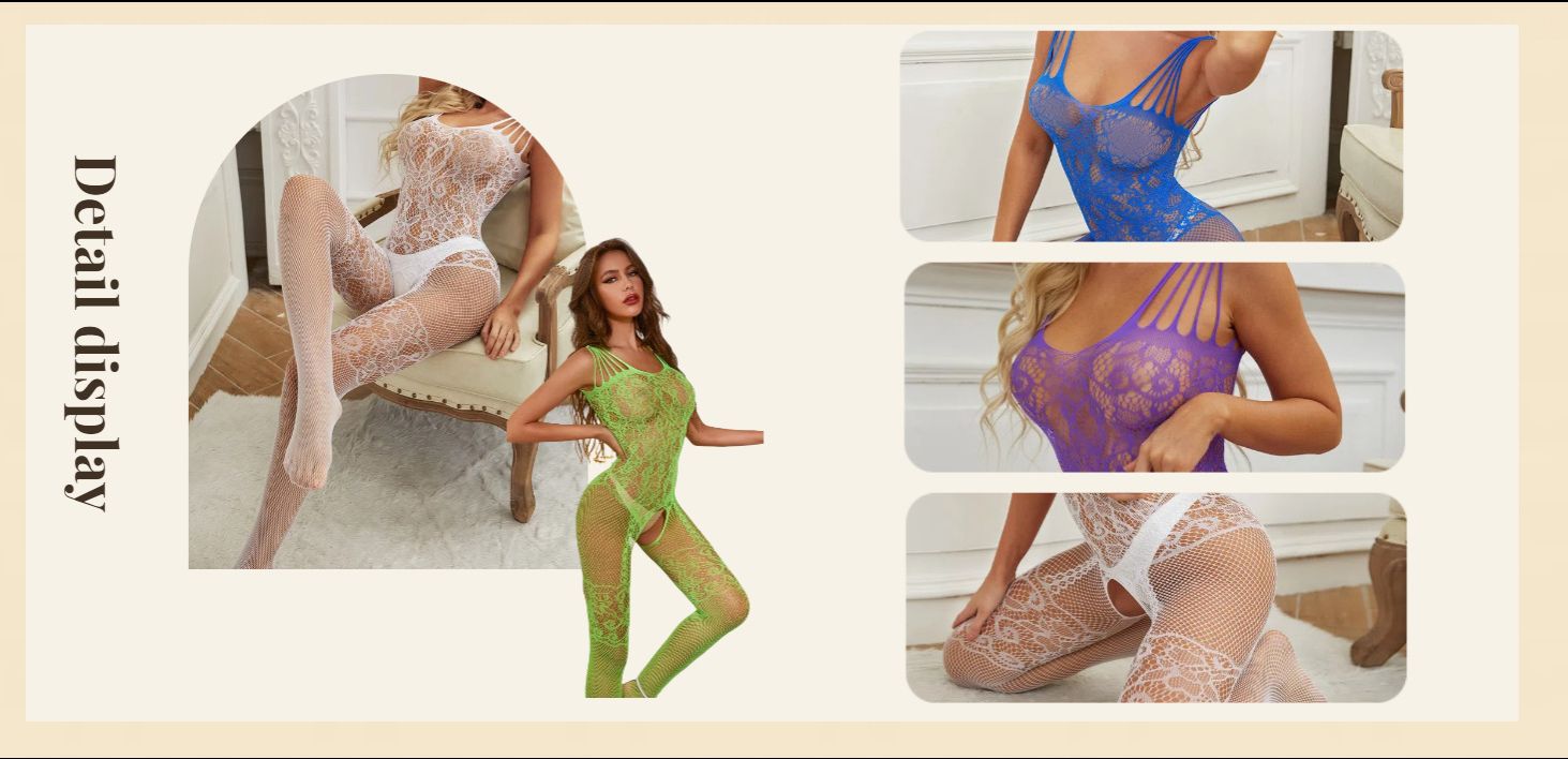 Crotchless Bodysuits Transparent Body Stocking For Sex Bold Body Suit Open Crotch Pantyhose Erotic Costumes Sexy Fishnet Lingerie  Off Shoulder Open Crotch Underwear Set Black Fishnet Women Erotic