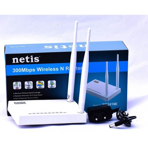 Netis 300 Mbps Wireless N Router WF2419E 2x 5dBi Antenas
