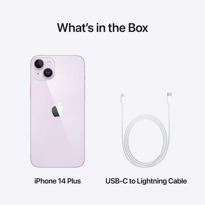 Apple iPhone 14 DUAL SIM, 6.1 Inch Super Retina XDR display, 5G Advanced dual-camera system A15 Bionic chip with 5-core GPU 256GB Storage.Battery Status  86 -87%