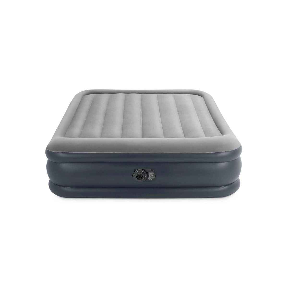 Intex Airbed Inflatable Double Mattress Raised Pillow Rest With Bulit in Electric Air Pump,152 x 203 x 42 cm -5x6