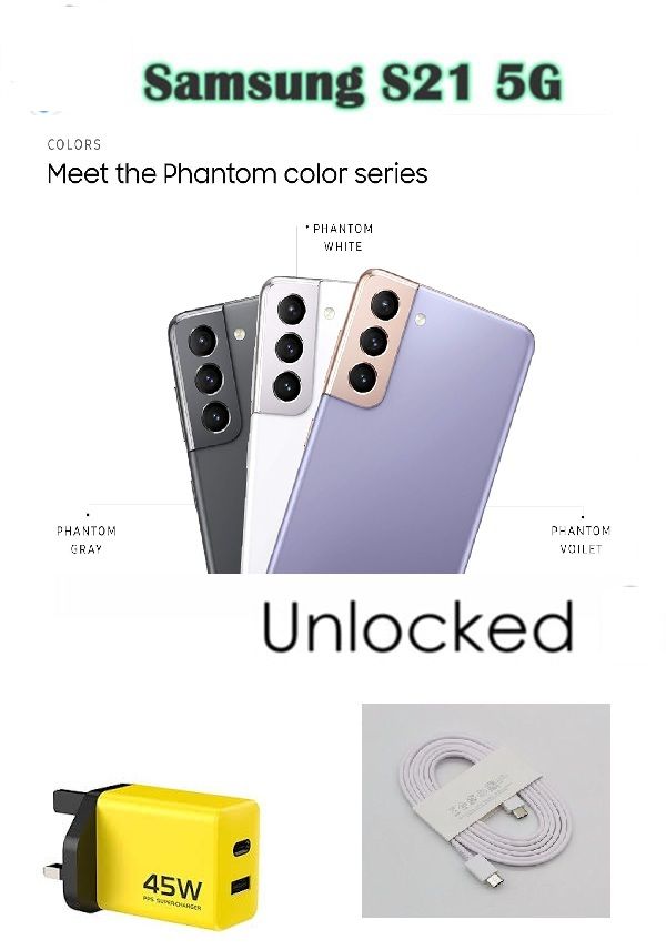 Galaxy S21 5G ,128GB Storage | 8GB RAM | Dual Sim ,Excellent Condition (SPOTLESS),Sim Ejector Pin + FREE 45WTTS FAST CHARGER WITH QUALITY CABLE, Unlocked