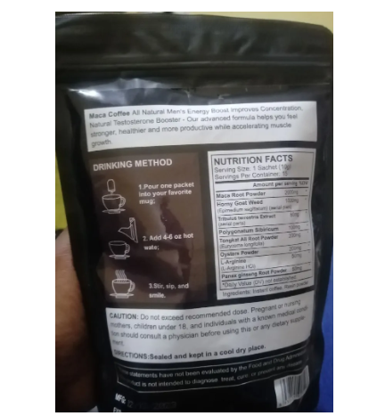 Daynee MACA BOOST COFFEE-150G Maca Boost Coffee Men Performance Booster &Male Fertility Herbal Tea With Tongkat Ali