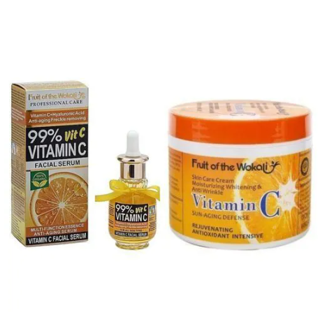 Fruit Of The Wokali Vitamin C Facial Serum + Skin Care Cream