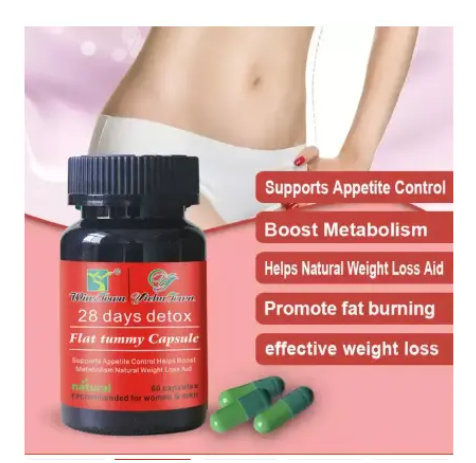 28 day Revitalize & Slim: 28-Day Detox Flat Tummy Capsules with Organic Tea and Weight Loss Women Multivitamins Chewable