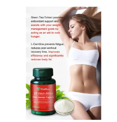 28 day Revitalize & Slim: 28-Day Detox Flat Tummy Capsules with Organic Tea and Weight Loss Women Multivitamins Chewable