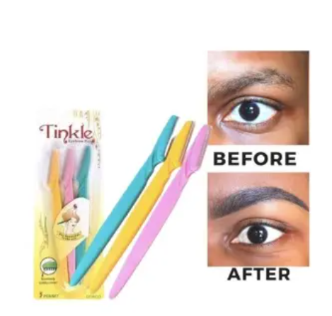 Tinkle Eyebrow Shaper 3pcs Eye brow Razor/ Stainless Steel Blade 3Pcs Tinkle Eyebrow Razor Shaper Facial Fine Hair Cutter Trimmer Eye Brows Styling Stainless Steel Blade