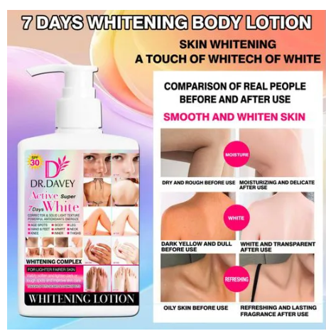 Dr. Davey Active Super 7 Days Whitening Lotion Dark Spots Whitening Lotion And Dark Spot Remover