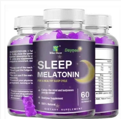Daynee Sleep Melatonin Gummies for Bedtime Sleep Melatonin Gummies Calms the mind & body, Eases you to sleep -100% natural 60 supplements