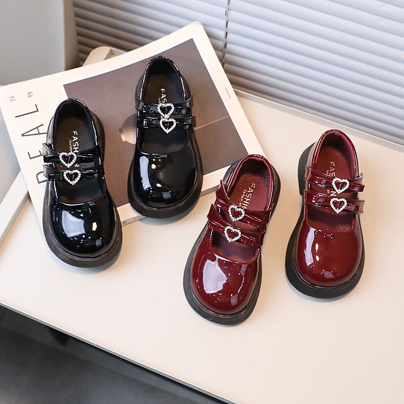 Children's Princess Girls PU Leather Dance Dress Shoes Kids Girls Dress Party Shoes Flats For Kids Performance School Shoes