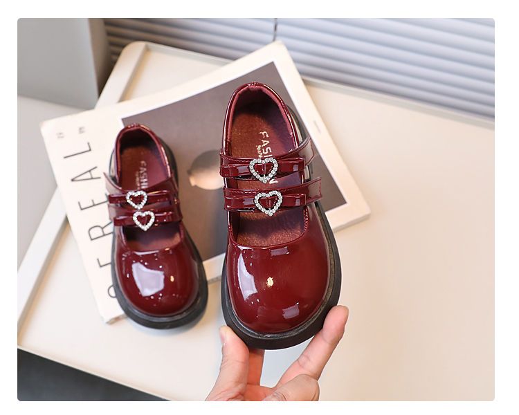 Children's Princess Girls PU Leather Dance Dress Shoes Kids Girls Dress Party Shoes Flats For Kids Performance School Shoes
