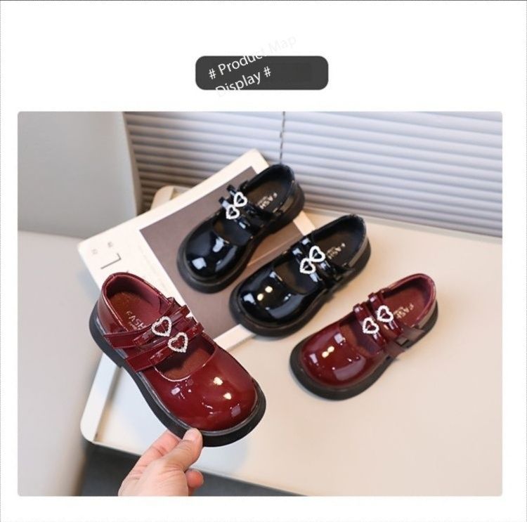 Children's Princess Girls PU Leather Dance Dress Shoes Kids Girls Dress Party Shoes Flats For Kids Performance School Shoes