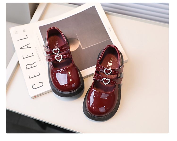 Children's Princess Girls PU Leather Dance Dress Shoes Kids Girls Dress Party Shoes Flats For Kids Performance School Shoes