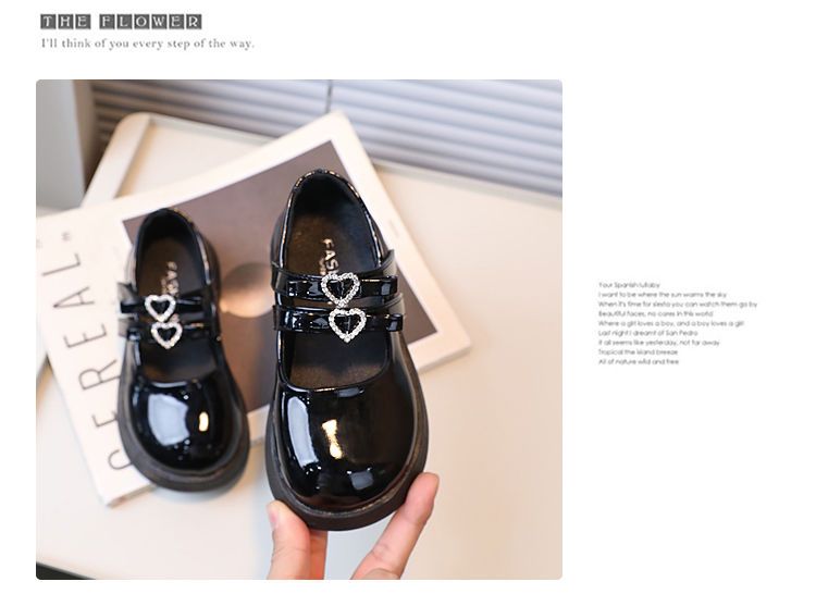 Children's Princess Girls PU Leather Dance Dress Shoes Kids Girls Dress Party Shoes Flats For Kids Performance School Shoes